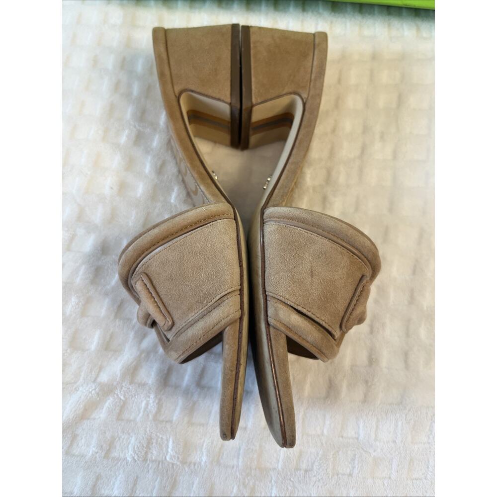 Sam Edelman Taupe Suede Slide Heels - Picture 4 of 16